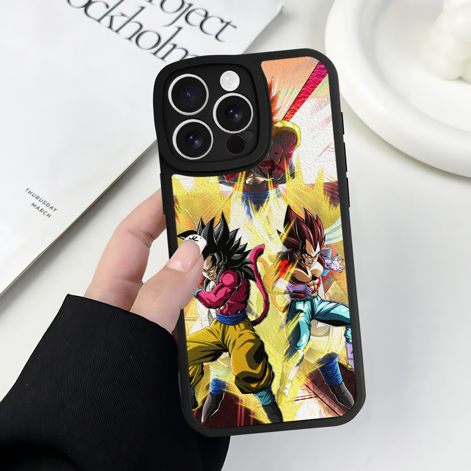 （画像用） ドラゴンボール DRAGON BALL 【iPhone 16シリーズ対応】シリコンスマホケース（レザー調） 材質：シリコン